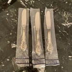 Wallace Sir Christopher 3 Butter Knife 6 1/4STERLING Silver Handle Sealed Bag. Fixed Price $145.00.