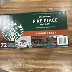 Starbucks Pike Place Medium Roast Coffee K-cups Pods Pack 72 /box. Fixed Price $42.50.