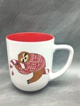 Cute Sloth Christmas Mug Candy Cane Red White Ceramic Holiday Cup Winter Coffee. Fixed Price $14.96.