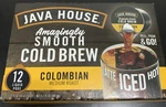 12 Count Java House Medium Roast Colombian Cold Brew Coffee Pods Peel And Pour. Fixed Price $17.99.