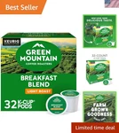Arabica Breakfast Blend K-cup Pods Light Roast Coffee For Keurig, 32 Count. Fixed Price $33.99.