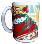14 Oz Mug Barnies Coffee & Tea Cafe, Winter Park, Fl Stoneware Vibrant Design. Fixed Price $10.50.