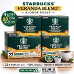 Starbucks Veranda Blend Blonde Roast Cups 88 Total Keurig Pods New Exp 01/27. Fixed Price $54.99.