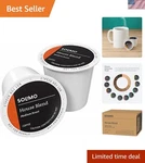 Crafted For Excellence: Solimo House Blend Coffee Pods, 100 Count (keurig-ready). Fixed Price $90.99.