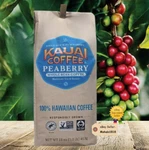 100% Hawaiian Kauai Pea-berry Medium-dark Roasted Pound Bag. Fixed Price $72.85.