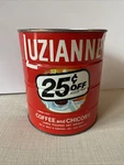Vintage 1965 Luzianne Coffee 3LB Empty Can (open Bottom) Wm Reily Nola Chicory. Fixed Price $24.99.