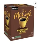 Mccafe Breakfast Blend Coffee, Keurig K-cup Pods, Light Roast, 24 Count. Fixed Price $25.00.