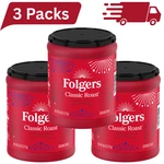 (3 Pack) Folgers Classic Ground Coffee, Medium Roast, 9.6 Oz Canister. Fixed Price $15.99.