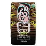 Punk Bunny Ultra Roast Coffee, Organic Ground Father All Dark, 1. Fixed Price $47.99.