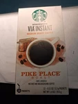 Starbucks Pike Place Via Instant Coffee - 12 Packets Per Box Medium Roast. Fixed Price $19.95.