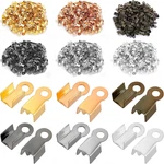 1200PIECES Fold Over Clasp Cord Bronze, Silver, Gold, Rose Black. Fixed Price $10.39.