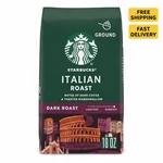 Starbucks Ground Coffee Dark Roast Italian 100% Arabica Bag 18 Oz. Fixed Price $13.55.