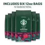 6 Pack Starbucks Caff Verona Ground Dark Roast Hot Or Iced Coffee, 12 Oz. Fixed Price $66.29.