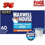 Maxwell House Original Roast Medium K-cup Coffee Pods, 60 Ct Box. Fixed Price $51.99.