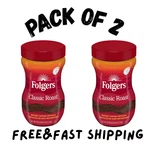 (pack 2 ) Folgers Classic Roast Instant Coffee, 8-OUNCE Jar. Fixed Price $9.80.