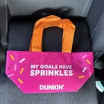 Dunkin Mini Tote Bag Pink Limited Edition Donuts Coffee Promo. Fixed Price $6.52.