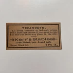 Kerr's Stables 1340 Third Bet & Ash 1896 San Diego Clipping TAJ9-S56. Fixed Price $13.50.