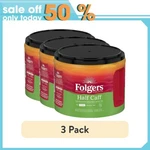 (3 Pack) Folgers Half Caff Ground Coffee, Medium Roast, 22.6-OUNCE Canister. Fixed Price $45.94.