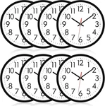 8 Pack Wall Clock BULK12 Inch Silent Non-ticking Round Analog Classic Battery Op. Fixed Price $118.99.