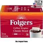 Folgers Coffee Singles Classic Roast Bags, 38 Count. Fixed Price $13.16.