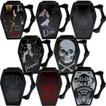 Kreepsville 666 Goth Coffin Black Coffee Mug Elvira Vampira Skull Tomb Baphomet. Fixed Price $24.95.