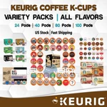 Keurig Coffee Cups Variety Packs, 20 To 100 Pods Capsules Drink All Flavors. Fixed Price $30.95.