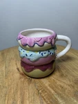 Triple Stack Sprinkled Donut Coffee Mug, Art With Fun Shape. Fixed Price $8.00.