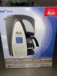 New Melitta Smart Mill & Brew Coffee Maker Grinder 10 Cup W/msn Direct (ME1MSB). Fixed Price $249.00.