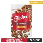 Fisher Snack Praline Pecans, 5.5 Oz Resealable Pouch. Fixed Price $16.40.