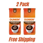 (pack 2) Dunkin Original Blend Ground Coffee, Medium Roast, 12 Oz Bag.... Fixed Price $12.49.