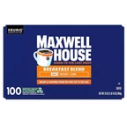 Maxwell House Breakfast Blend Light Roast Cup Coffee Pods 100 Ct Free Shipping. Fixed Price $61.99.