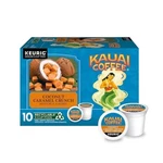 Kauai Coffee Coconut Caramel Crunch Hawaiian 10 Count K-cup Pods Keurig Bb 1/27. Fixed Price $15.00.