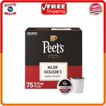 Peets Coffee, Dark Roast Keurig K-cup Pods Major Dickasons Blend 75 Count. Fixed Price $58.49.