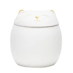 Lucky Cat Storage Jar, Tea, Coffee Bean Container, Sealable, Ceramic, Candle. Fixed Price $32.85.