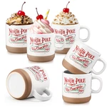 Yaomiao 6 Pcs Christmas North Pole Hot Chocolate Cocoa Coffee Mugs. Fixed Price $63.23.