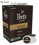 Peet's Coffee Single Origin Brazil, Medium Roast, 88 K-cup. Free Shipping. Fixed Price $49.00.