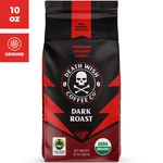 Death Wish Coffee, Organic And Fair Trade, Dark Roast, Ground 10OZ. Fixed Price $12.49.