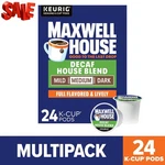 Maxwell House Blend Coffee K-cup Pods, Decaffeinated, 24 Ct Box. Fixed Price $24.99.