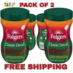 (2 Pack) Folgers Classic Decaf Instant Coffee, 8 Oz Jar (fresh) Free Shipping. Fixed Price $11.10.