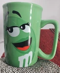 Green Ceramic Coffee Mug Cup M&ms World Mars 2011 (C39). Fixed Price $13.00.