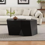 Harmony Modern 2PC 30.25 In. Specialty Concrete Top Coffee Table Set, Mgo, Black. Fixed Price $177.23.