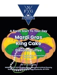 Fng Coffees-mardi Gras King Cake Flavored Decaf Coffee-ground Wh Bean- 16 Oz. Fixed Price $15.99.