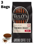 Tully's French Roast, Ground Coffee, Dark Bagged 12OZ (pack 3). Fixed Price $21.19.