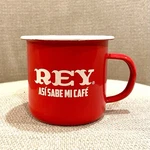 Cafe Rey Costa Rica Metal Enamel Camp Style Coffee Cup Mug. Fixed Price $26.00.