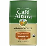 Morning Blend Whole Bean Coffee 1.25 Lbs By Cafe Altura. Fixed Price $30.09.