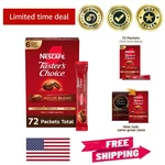 Savor Nescaf Instant Coffee Light Medium Roast, 12 Boxes 72 Packets. Fixed Price $43.99.