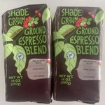 2PK Trader Joe's Shade Grown Espresso Ground Blend Dark Roast 2X 14OZ Fast Ship. Fixed Price $28.88.