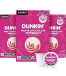 Keurig 30 Pods Dunkin' White Chocolate Peppermint Perfect Holiday Coffee. Fixed Price $23.00.