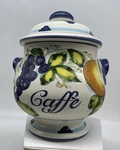 Ceramiche Il Ponte Florence Italy Hand Painted Caffe Canister Tuscan Fruit 8. Fixed Price $39.25.
