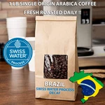 1 Lb Brazil Swp Swiss Water Process Decaf Coffee Roasted Whole Bean, Ground. Fixed Price $20.28.